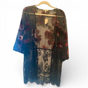 BNWT Maurice's Cardigan/Cover up Mixed Material Size S/M